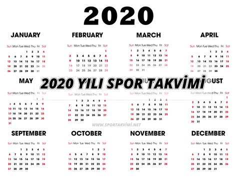 2020 türkiye takvimi