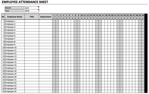 2021 Employee Attendance Excel Example Calendar Printable