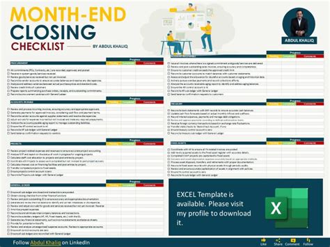 2021 Month End Close Checklist Excel Template Floqast