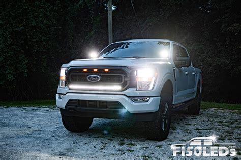 2021 f150 led lights.  Primary lighting to shine brighter.  Can see in second picture.  At ni...