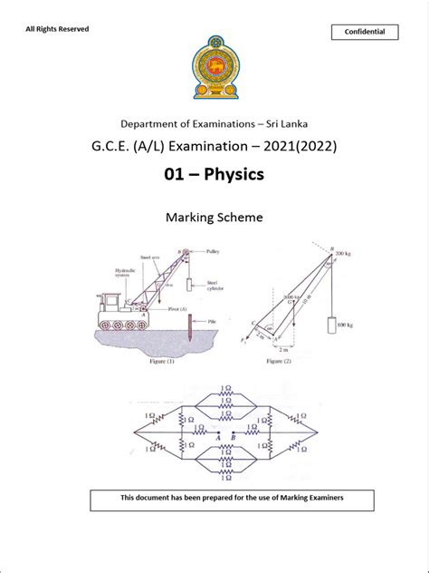 2021 physics marking guide.  It outlines the distribution of marks between Pape...
