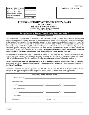 20212025 Form CT PreApplication for Housing Choice Voucher Program