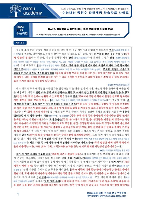 2022 수능특강 독서 분석 pdf