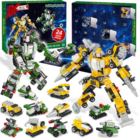 2022 Advent Calendar Robot Construction Vehicles Building Blocks