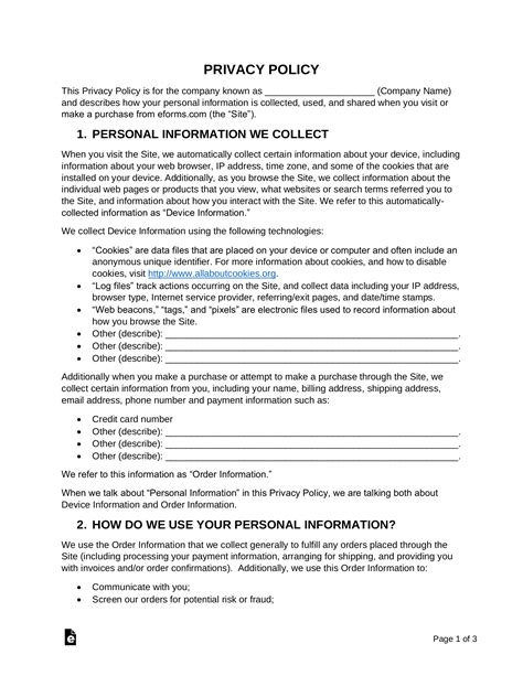 2022 Free Privacy Policy Template Generator