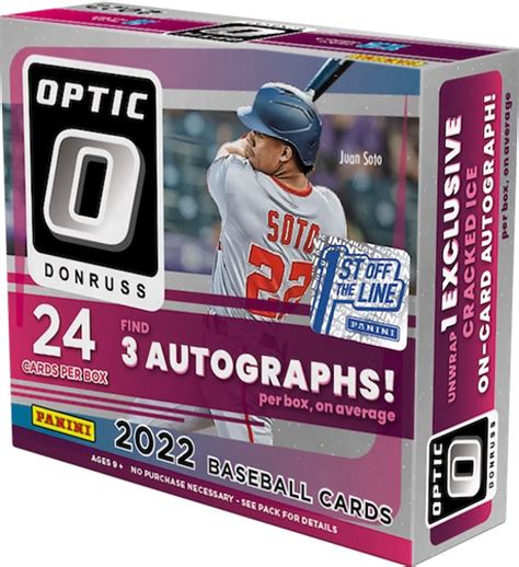 2022 donruss optic baseball checklist. Cards per pack: Hobby - 8 Packs per box: Hobby - 24 Boxes per case: Hobby - 16 Set size: 280 cards Release date: April 29, 2022 Shop for 2022 Donruss Baseball boxes on eBay: Hobby Boxes 