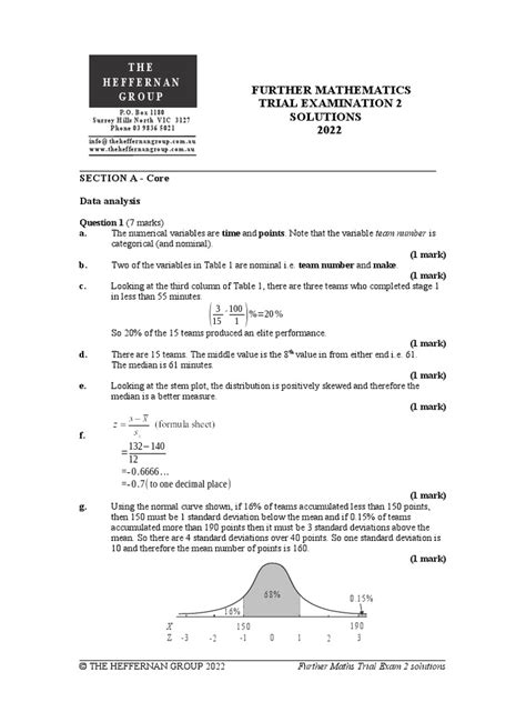 2022 Further Maths Exam 2