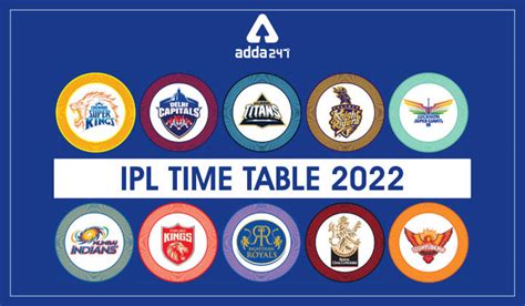 2022 Ipl Time Table