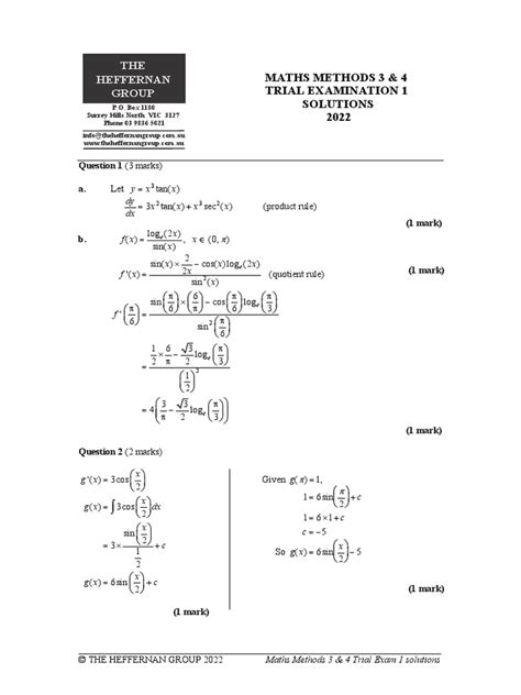 2022 Methods Exam 1 Solutions