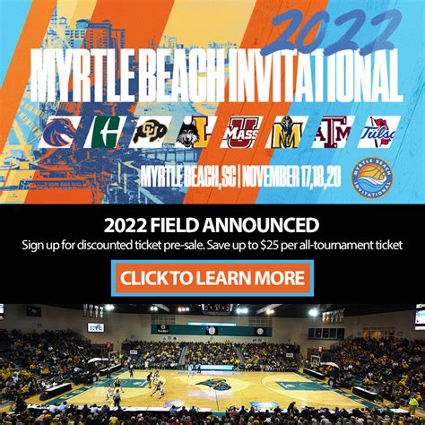 2023-2024 Myrtle Beach Invitational Information. Tournament Dates: Nov 16 - 19, 2023. Champions: . 