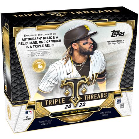 2022 topps triple threads checklist. Topps Triple Threads Baseball celebrates the best names in Baseball on cards featuring multiple relics and autographs. Each case is guaranteed to contain a 1-of-1 Autograph Relic Card and an Autograph Relic Combo Card featuring 3 or more players. 