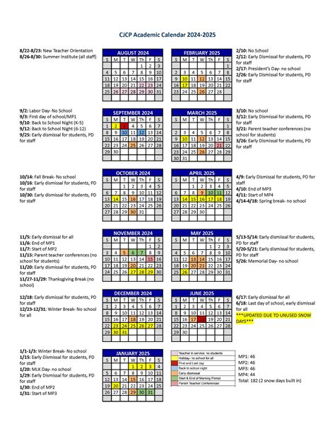 20222023 Academic Calendars CJCP