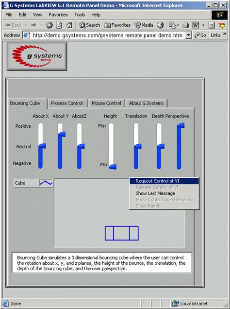 Labview remote panel freeze