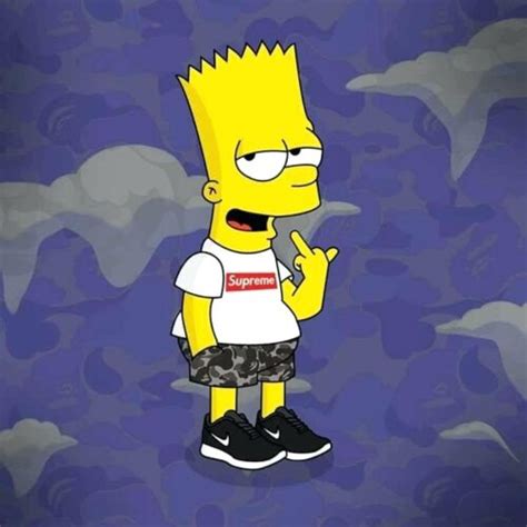 2023 Bart simpson middle finger wallpaper / if 