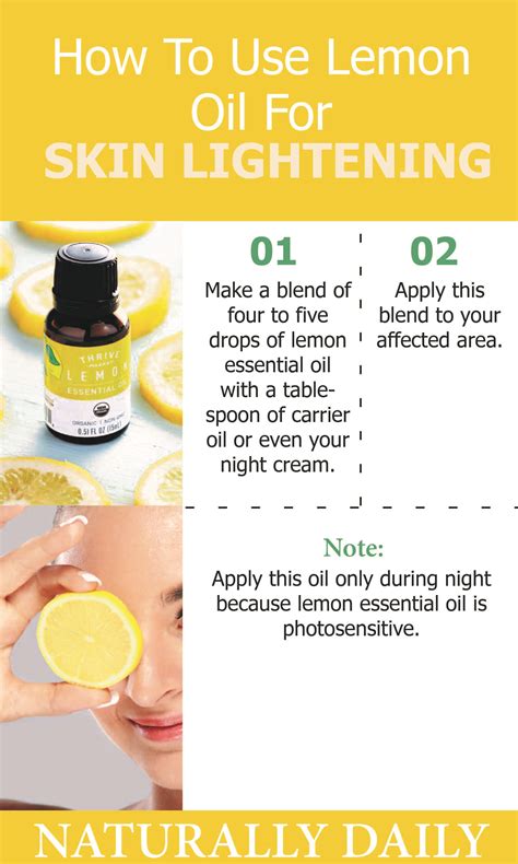 How to use lemon oil for skin pigmentation