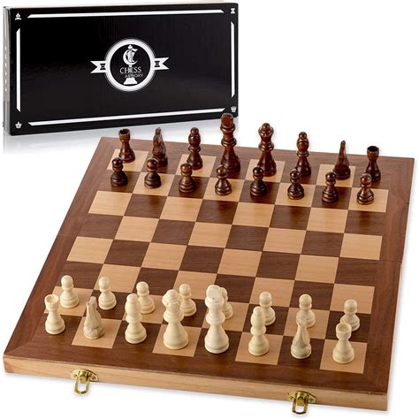Magnetic Chess Set with Checkers - Meuzhen 16 Wooden Chess Board Game  Travel Chess for Adults & Kids, Gift for Men Women, Chess Gift Toys for  Boys