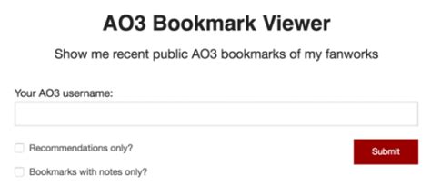 2023 Ao3 bookmarks feedback list 