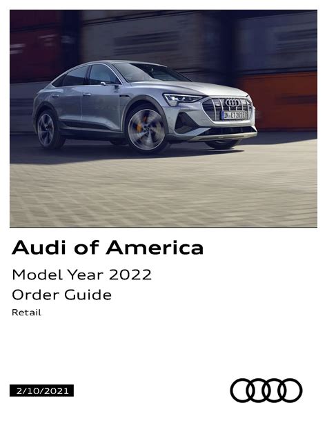 2023 Audi Order Guide