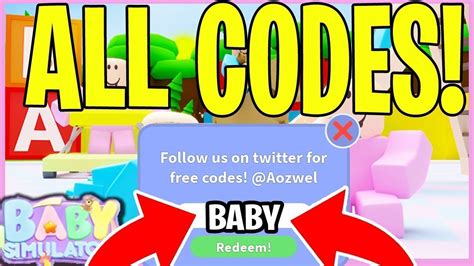 Roblox Baby Simulator Codes (November 2023)