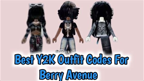 Y2K roblox outfits w/ CODES & LINKS