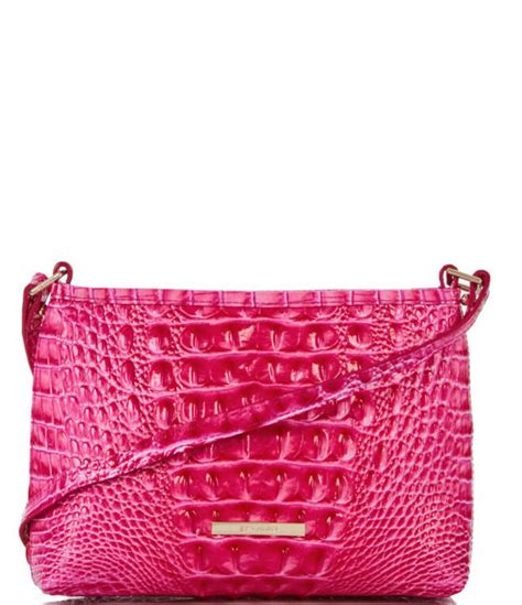 BRAHMIN Pink Feline Small Nadine: Handbags