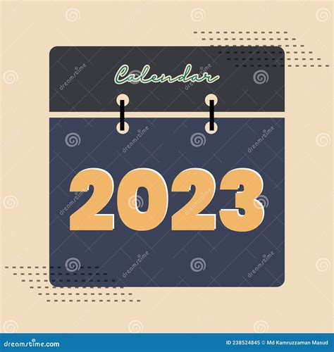 2023 Calendar Page Design. 2023 Calendar Cover Page Design Stock Vector