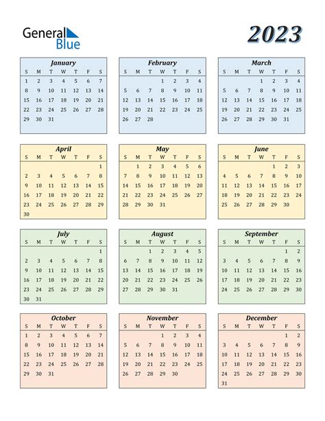 2023 Calendar Pdf Word Excel
