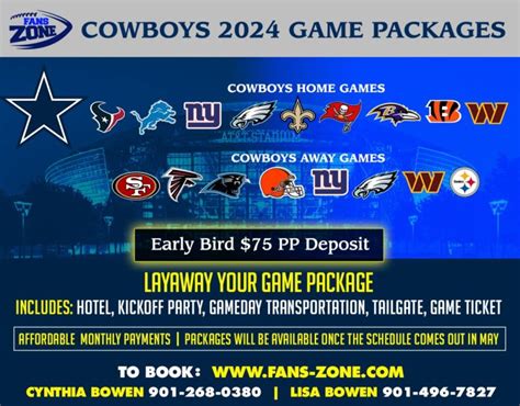 2023 Dallas Game Packages Fans Zone