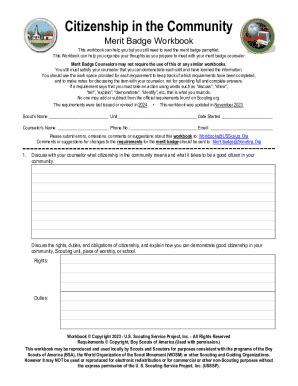 2023 Form US Scouting Service Project Citizenship in the