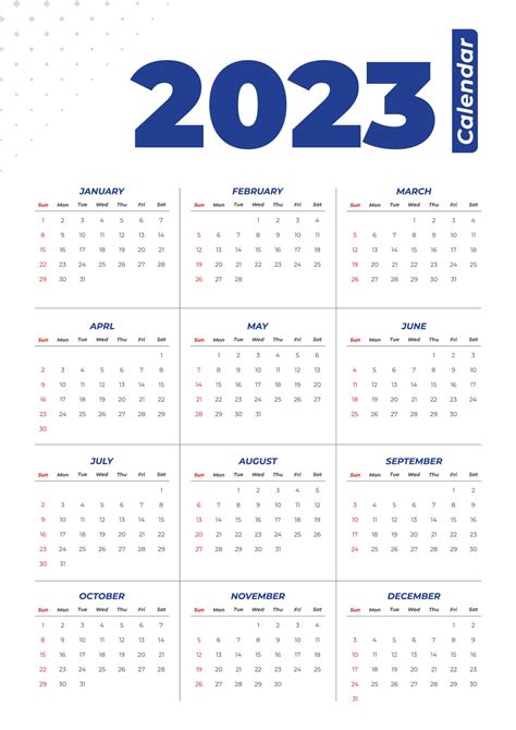 2023 Free Calendar Template