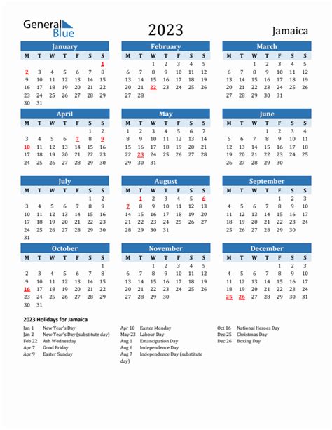 2023 Holidays Jamaica Get Calendar 2023 Update