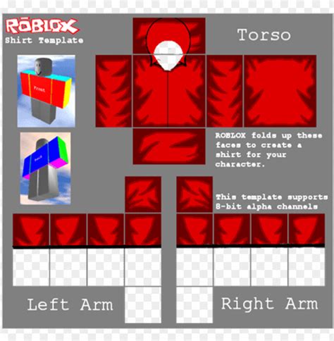Download Roblox Templates Roblox Template Twitter - Roblox Shirt Template  2018 PNG Image with No Background 
