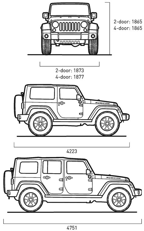 2023 Jeep Wrangler Dimensions