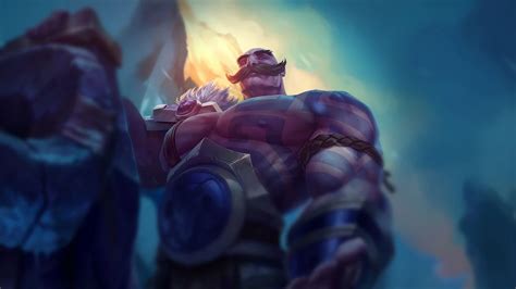 Lol Illaoi (and Braum) in the background of one of Dr. Mundo's