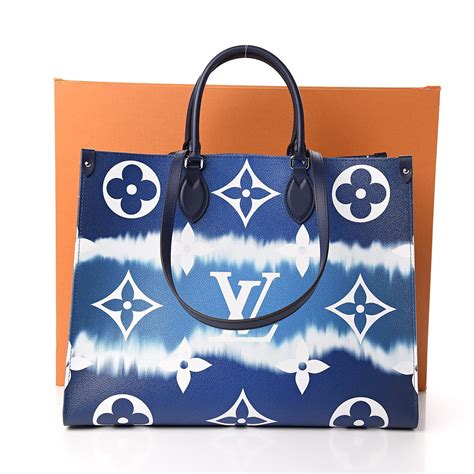 Louis Vuitton NEW Monogram Blue Silver Top Handle Men's Travel Duffle Bag  at 1stDibs
