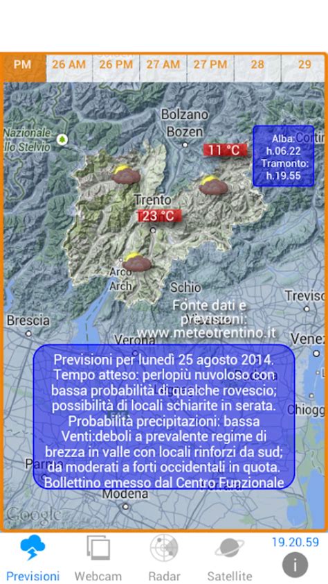 Meteo Trentino APK Download for Android checking Trentino