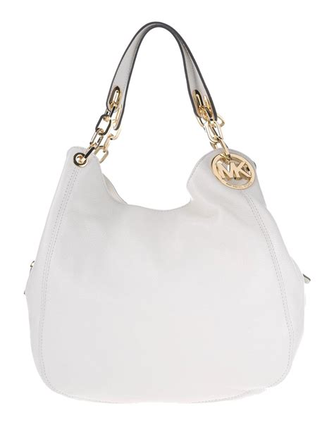 MICHAEL Michael Kors Parker Medium Convertible Pouchette Shoulder (Optic  White) Handbags - Yahoo Shopping