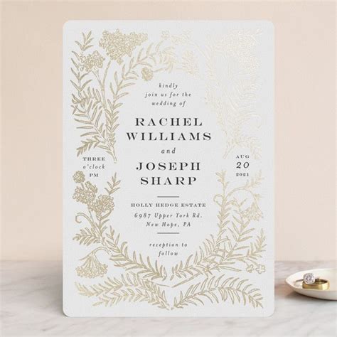 2023 Minted foil pressed wedding invitations your If - ondabes.online