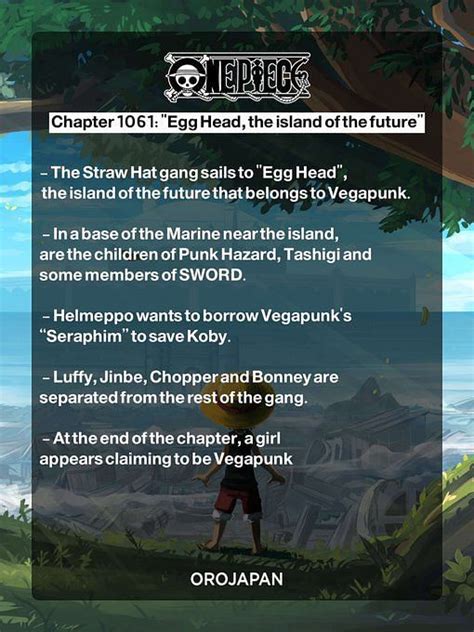 One Piece Chapter 1061 spoilers shine the spotlight on Vegapunk