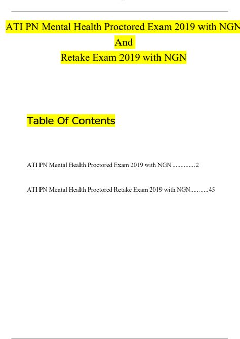 2023 Pn mental health 2020 with ngn proctored exam 37% is 