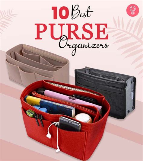 Purse Bling Exclusive Zippered Purse Organizer Insert For Handbags, Shaper  For Speedy, Neverfull, On The Go & Graceful Totes (Jumbo, Red)