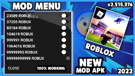 Roblox Mod Apk 2509219 Unlimited Robux Ü Mod Menu