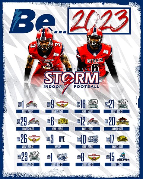 2023 Storm Schedule Release on Behance