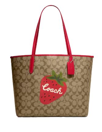 Coach, Bags, Coach Tatum Carryall 4 In Signature Canvas Red Brown Gold  Like New Laptop Purse
