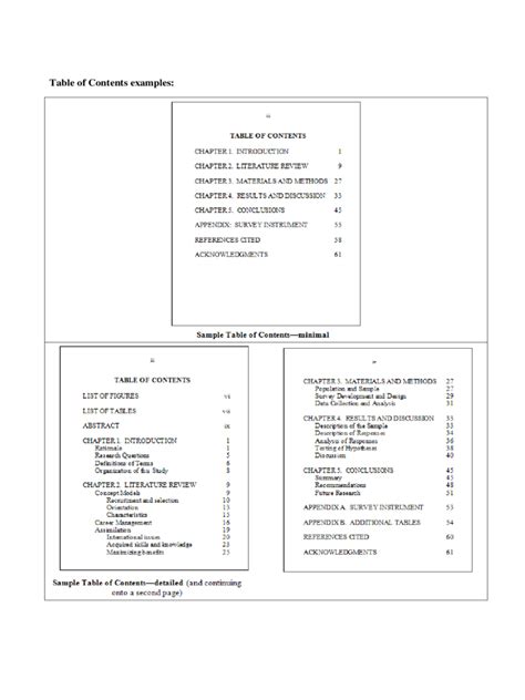 2023 Table of Contents Template Fillable, Printable PDF & Forms