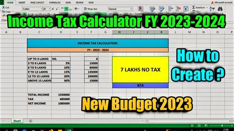 2023 Tax Calculator Excel Printable Forms Free Online