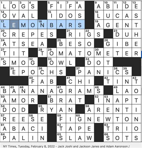 Tuesday, February 6, 2018  Diary of a Crossword Fiend