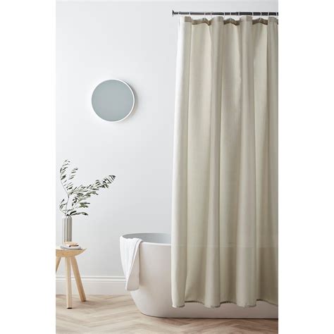 Dyed Clipped Diamond Shower Curtain White - Threshold