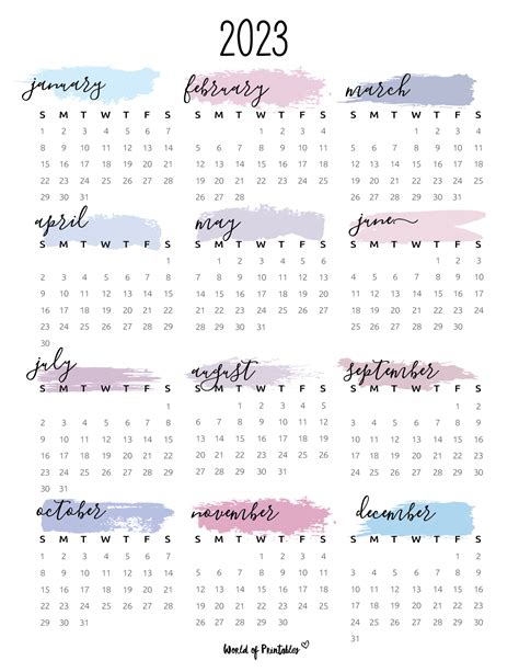 2023 calendars Artofit