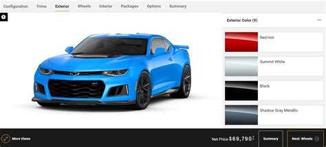 2023 camaro configurator. Aug 30, 2023 · As such, this has bumped the starting price up for the 2024 Chevrolet Camaro to $32,495 USD for the Coupe, and $38,495 USD for the convertible. By comparison, the starting price for a 2023 Chevrolet Camaro Coupe was just $27,795, which comes to an increase of $4,700, as for the convertible, that started at $34,295, which brings the total ... 